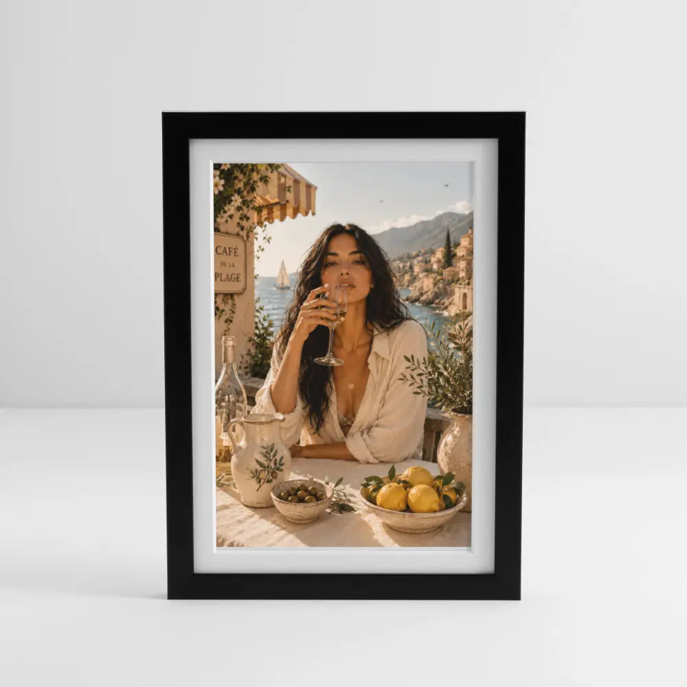 CAFÉ DE LA PLAGE (27 × 37 cm) - black